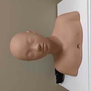 Cosmetology massage head with shoulder wig hat holder used condition by Burmax